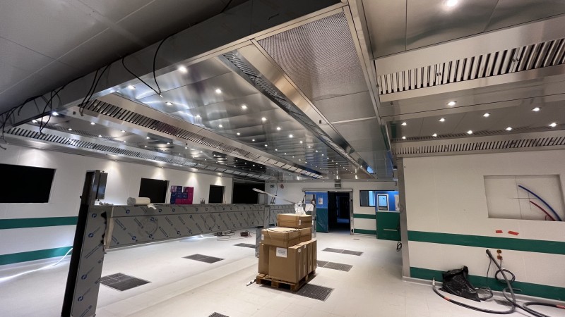 Installation de plafond filtrant grand volume pour cuisine centrale en Haute-Garonne (31)