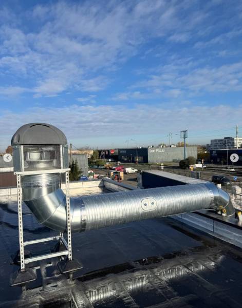 Installation d'extraction professionnelle pour Big Smach New School | Maîtrise LP VENTIL